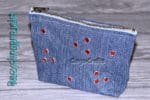 Täschchen mit RV aus alter Jeans nähen, Recyclingprojekt