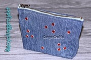 Täschchen mit RV aus alter Jeans nähen, Recyclingprojekt