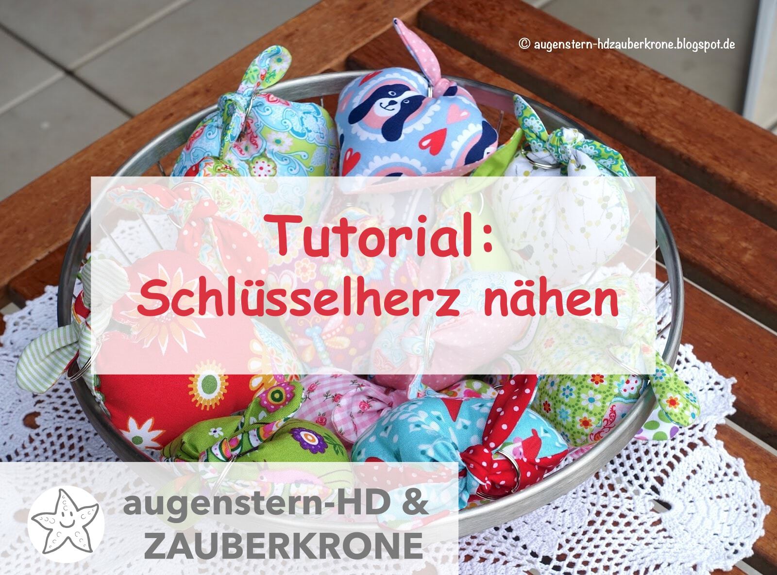 Anleitung Ein Schlüsselherz nähen |Tutorial mit Schnittmuster