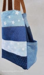 Tasche aus Jeansstreifen