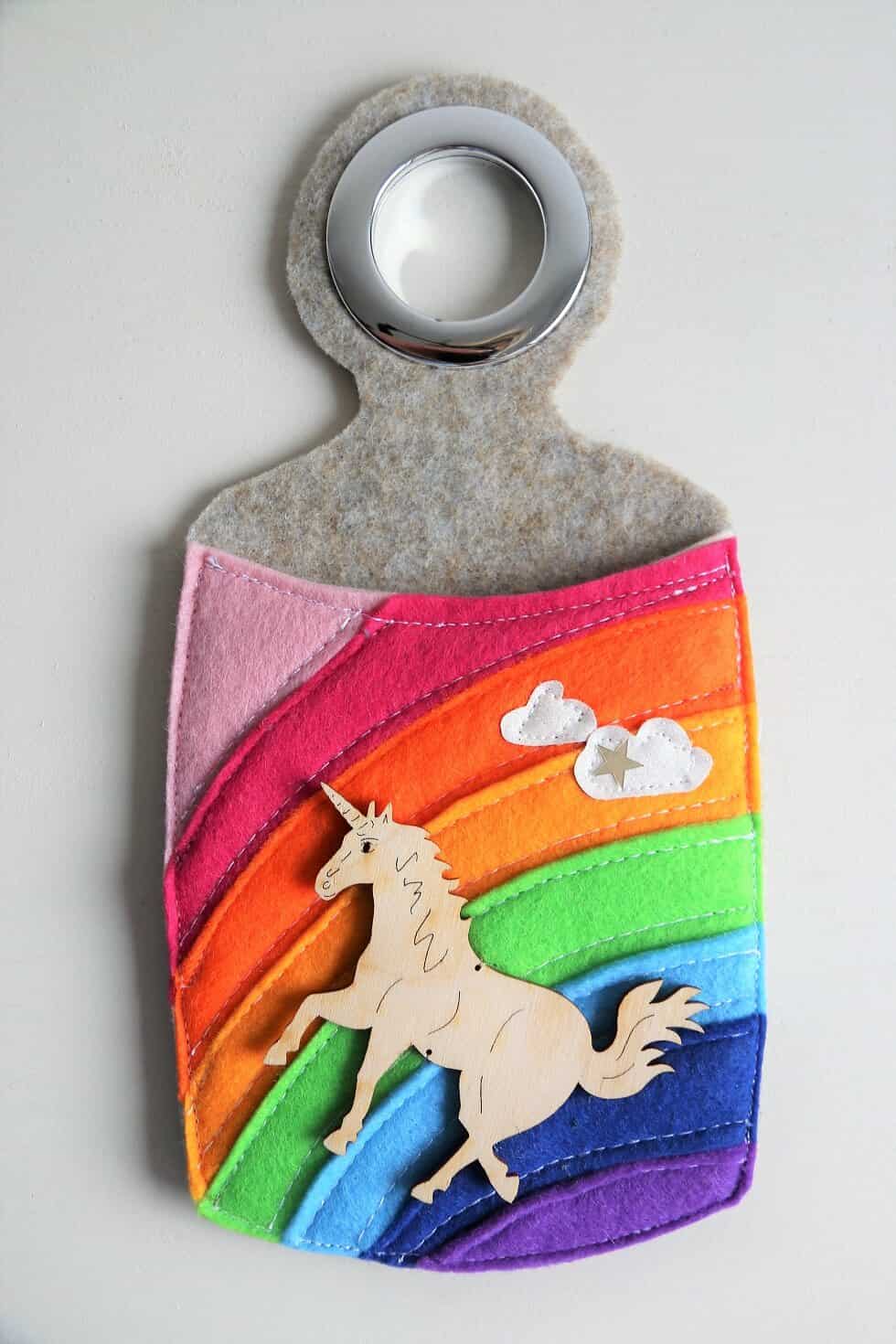 Schnittmuster: Handy-Ladetasche aus Filz nähen