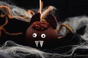 Schoko-Apfel Fledermaus – perfekt für Halloween-Partys