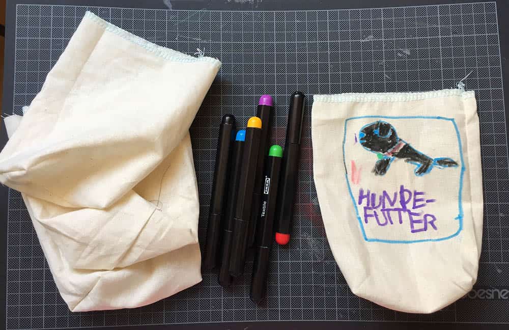kleines Nähprojekt mit Kindern: Futtersäckchen nähen