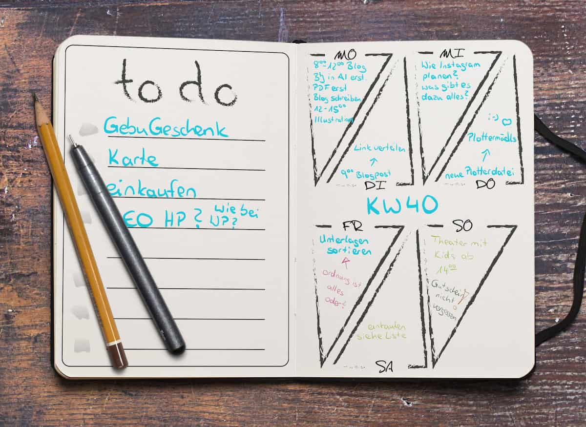 Klebe dir ein Bullet Journal die zweite