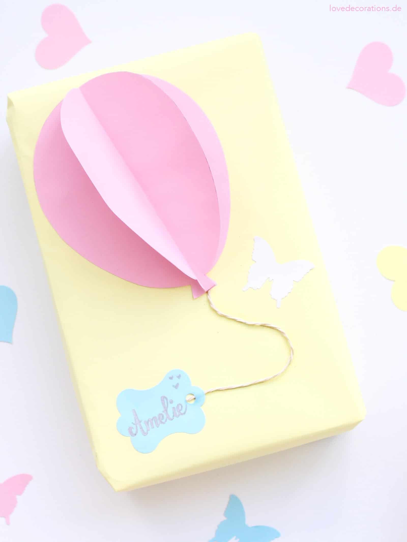 DIY Luftballon Geschenkverpackung