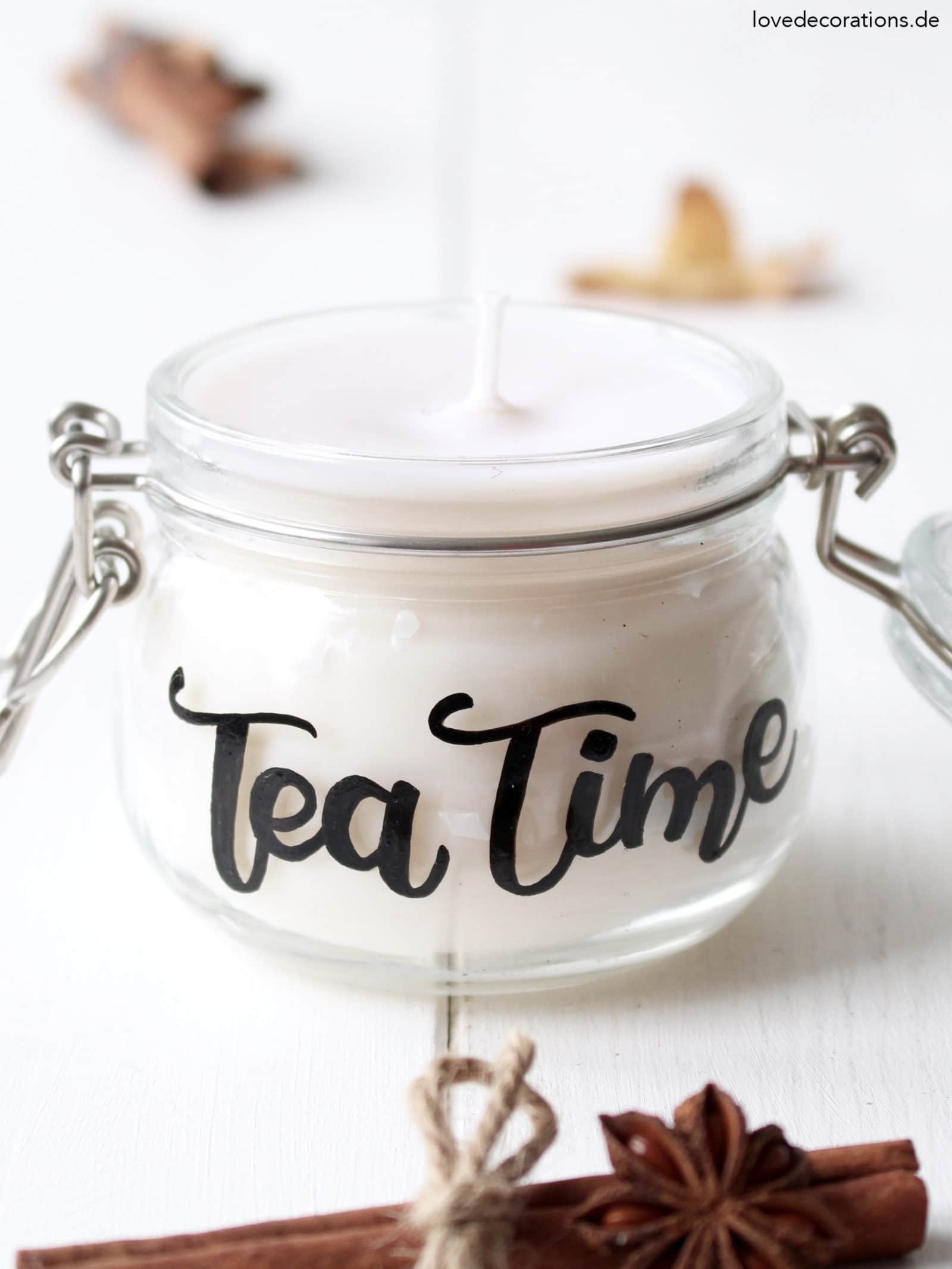 DIY Kerzenglas mit Lettering
