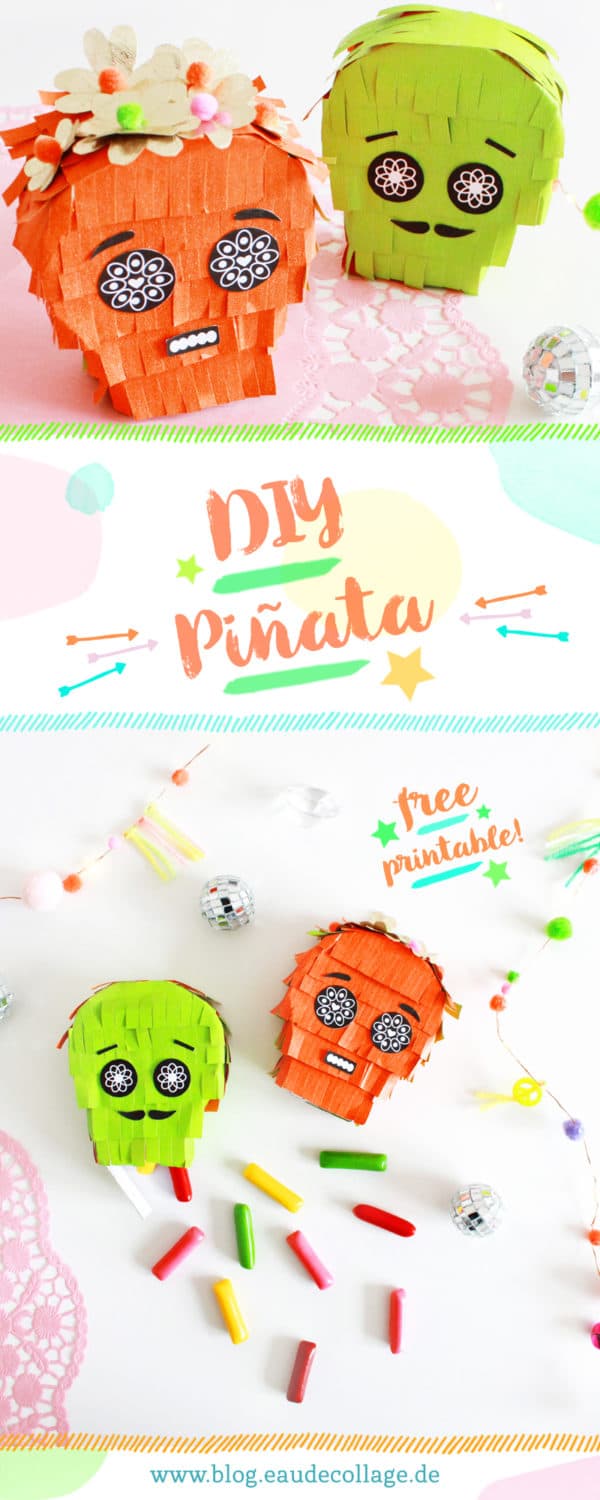 DIY HALLOWEEN PINATA / SUGAR SKULL *FREE PRINTABLE*