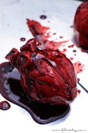 Halloween Nachspeise: Blutende Herzen