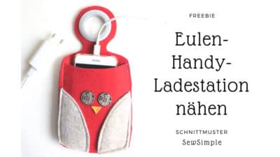 Schnittmuster: Handy-Ladestation aus Filz nähen