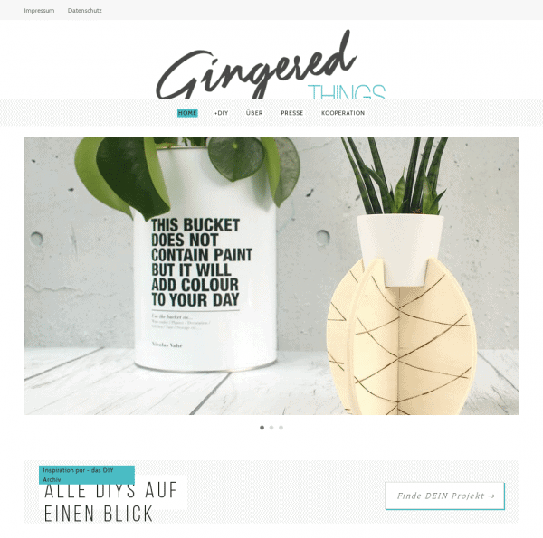 Gingered Things – DIE Inspirationsquelle für DIY & Basteln
