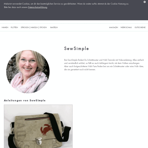 SewSimple bei Makerist – Profil und Werke