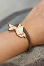 Lederarmband mit Holztier