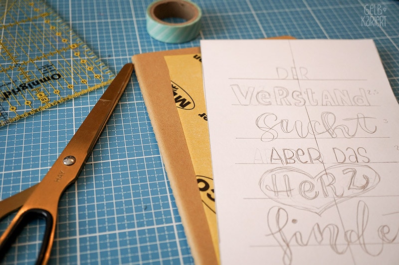 DIY: Lettering auf Notizheft