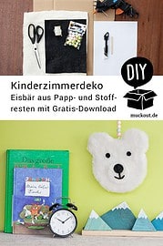 Deko fürs Kinderzimmer aus Pappe und Stoffresten selbermachen