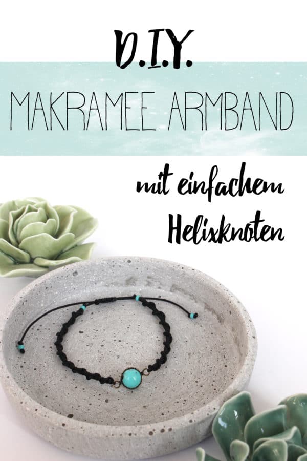 Makramée Armband mit einfachem Helixknoten