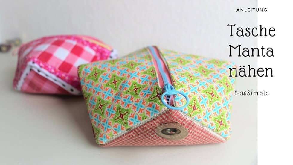 Eckige Tasche mit Reißverschluss nähen | Tasche „Manta“