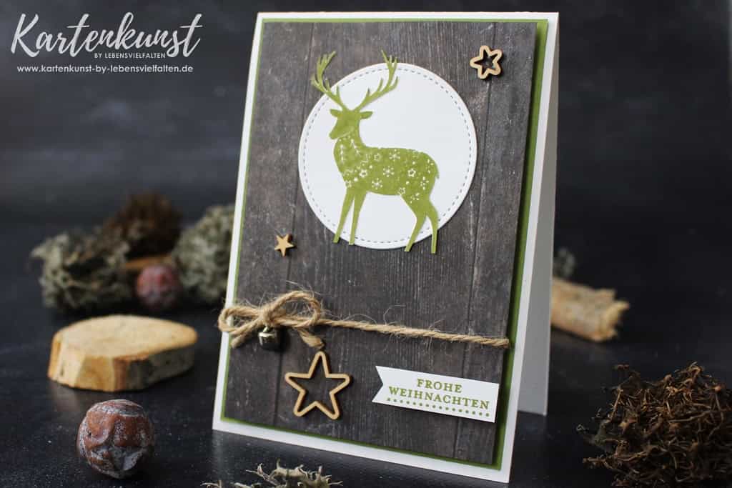 Weihnachtskarte mit dem Stempelset Freude im Advent von Stampin Up