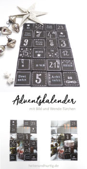 Adventskalender mit Bild und Wende-Türchen