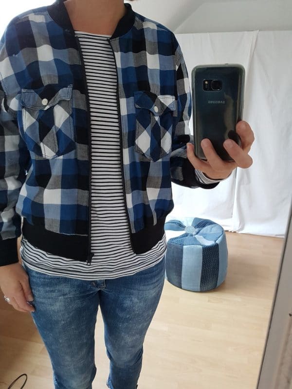 Blouson genäht aus Flanellhemd