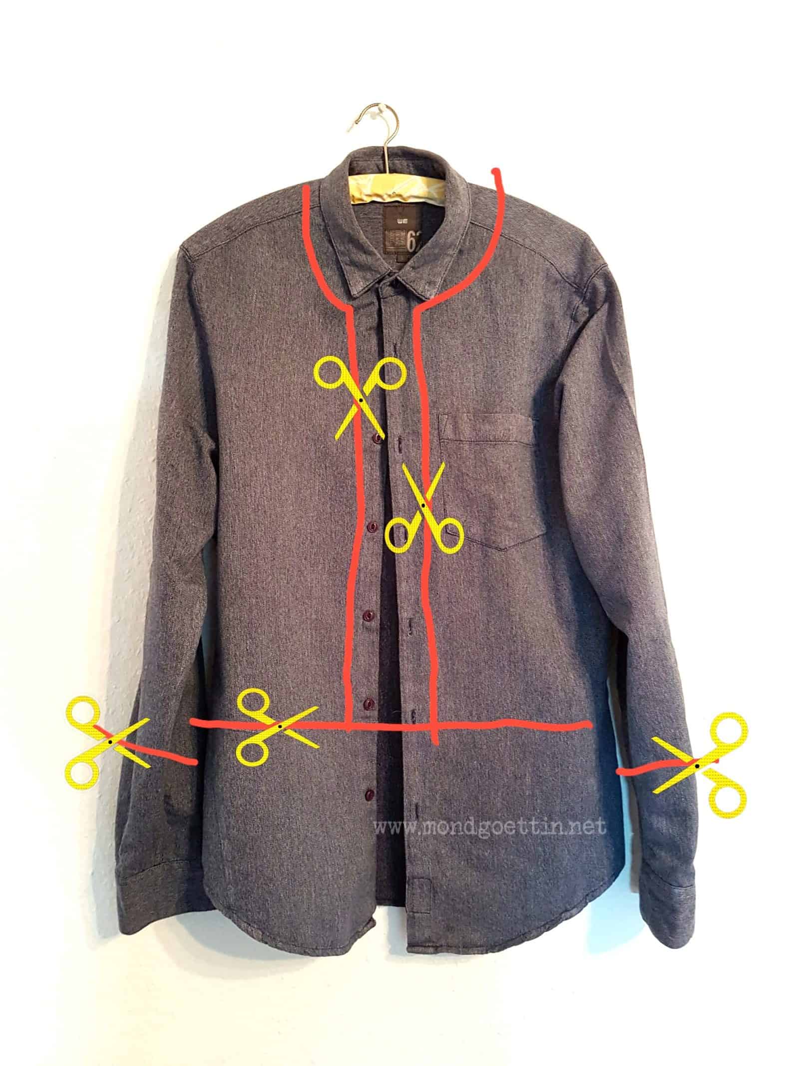 Blouson genäht aus Flanellhemd
