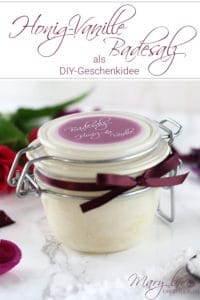 DIY-Geschenkidee: Honig-Vanille Badesalz