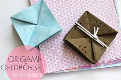 Origami-Geldbörse aus veganem Leder