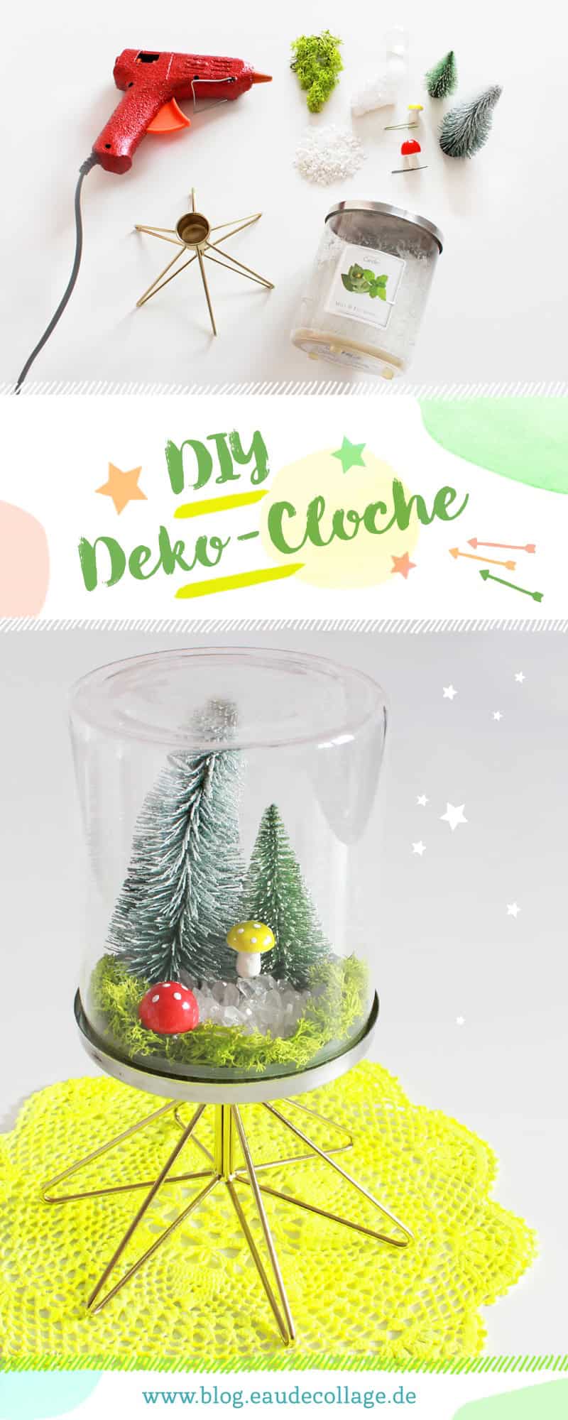DIY Glasglocke / Kerze im Glas mit Deckel Upcycling