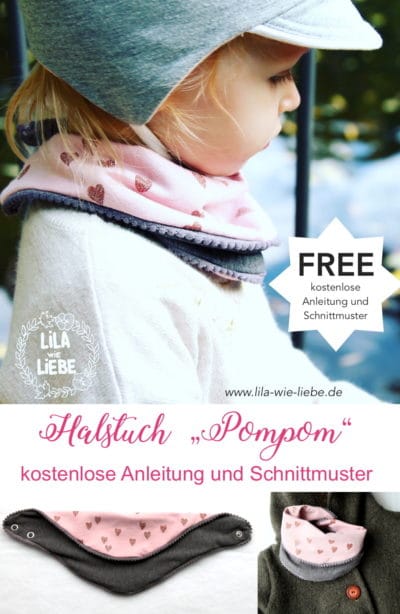 Halstuch POMPOM - für Kinder - kostenlose Anleitung und Schnittmuster