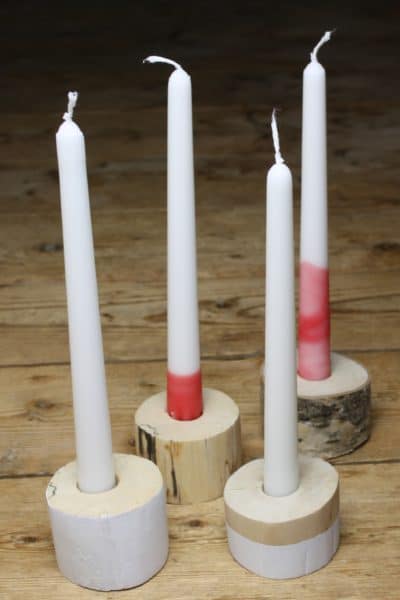 Kerzenhalter DIY aus Holz