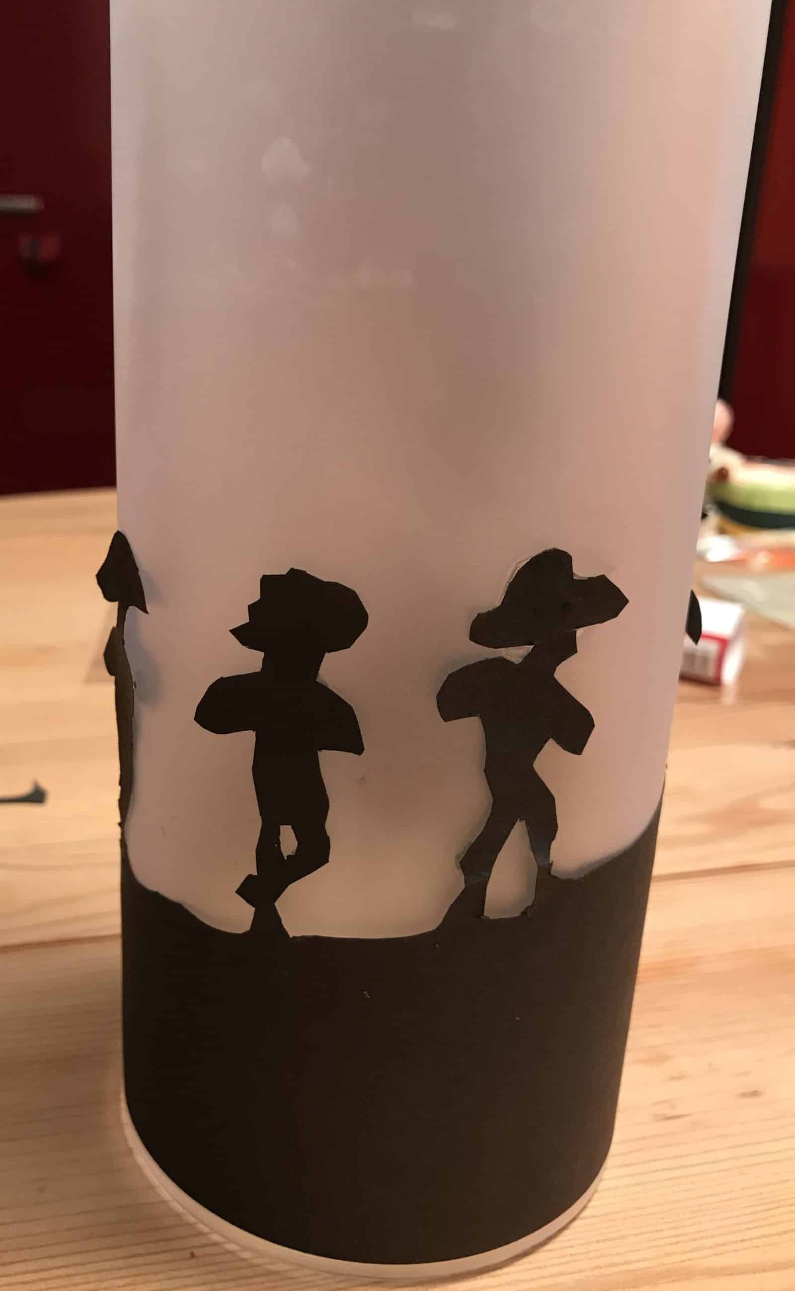 Lichtobjekt mit Sternenfolie