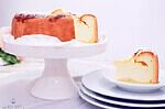Kleiner Quarkkuchen mit einem Touch Orange