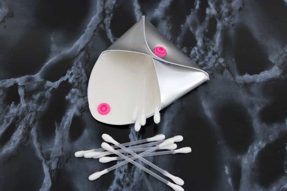silbernes no-sew Täschchen