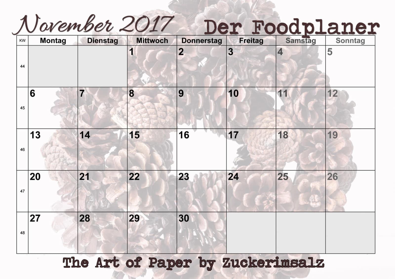 Das Poster – Der Foodplaner … My Autumn Style – Limited Edition … das Freebie