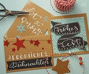 Weihnachtskarten mit Faux Calligraphy gestalten