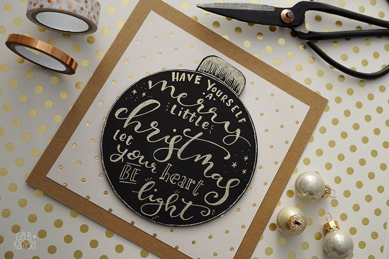 Weihnachtskarten mit Faux Calligraphy gestalten