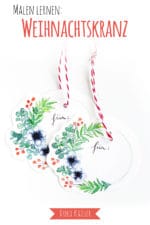 Geschenkanhänger mit Weihnachtskranz