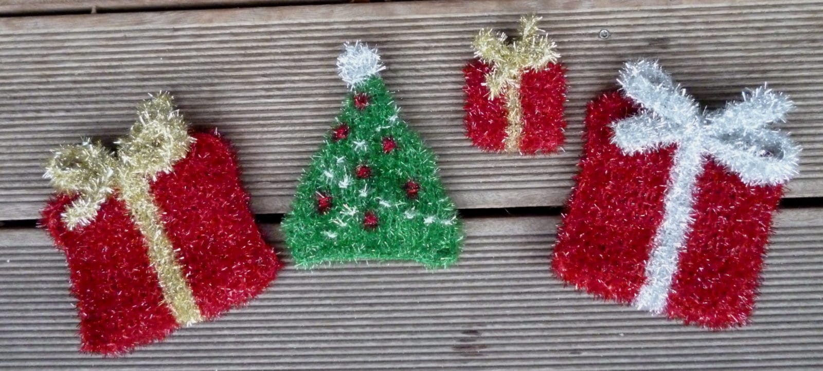 Weihnachtliche Schwämme aus Creative Bubble Garn
