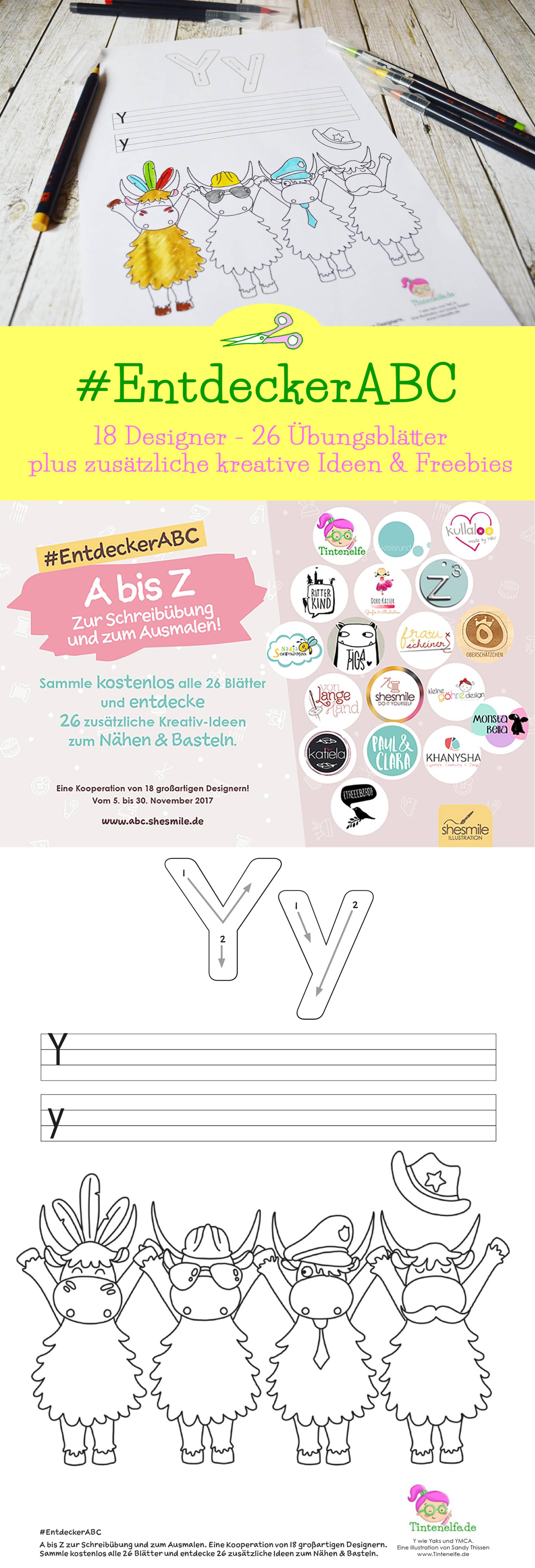 #EntdeckerABC – 18 Designer, 26 Übungsblätter und bei mir gibts das Y