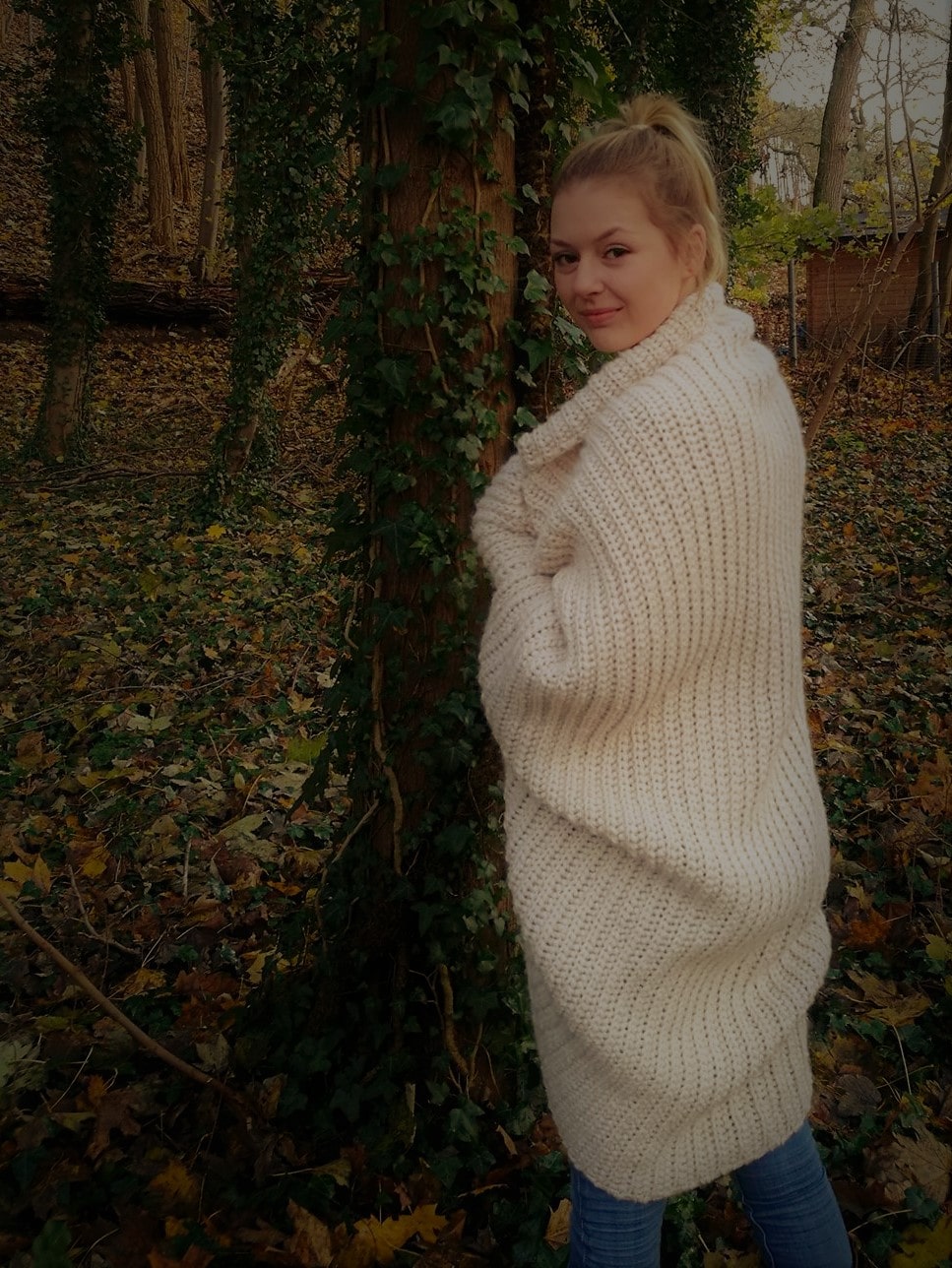 Kuschel- Strickjacke häkeln