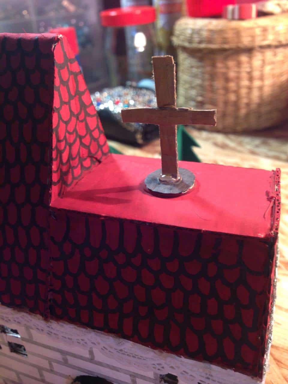DIY Adventsgesteck aus Pappe