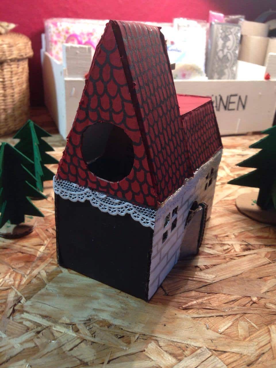 DIY Adventsgesteck aus Pappe