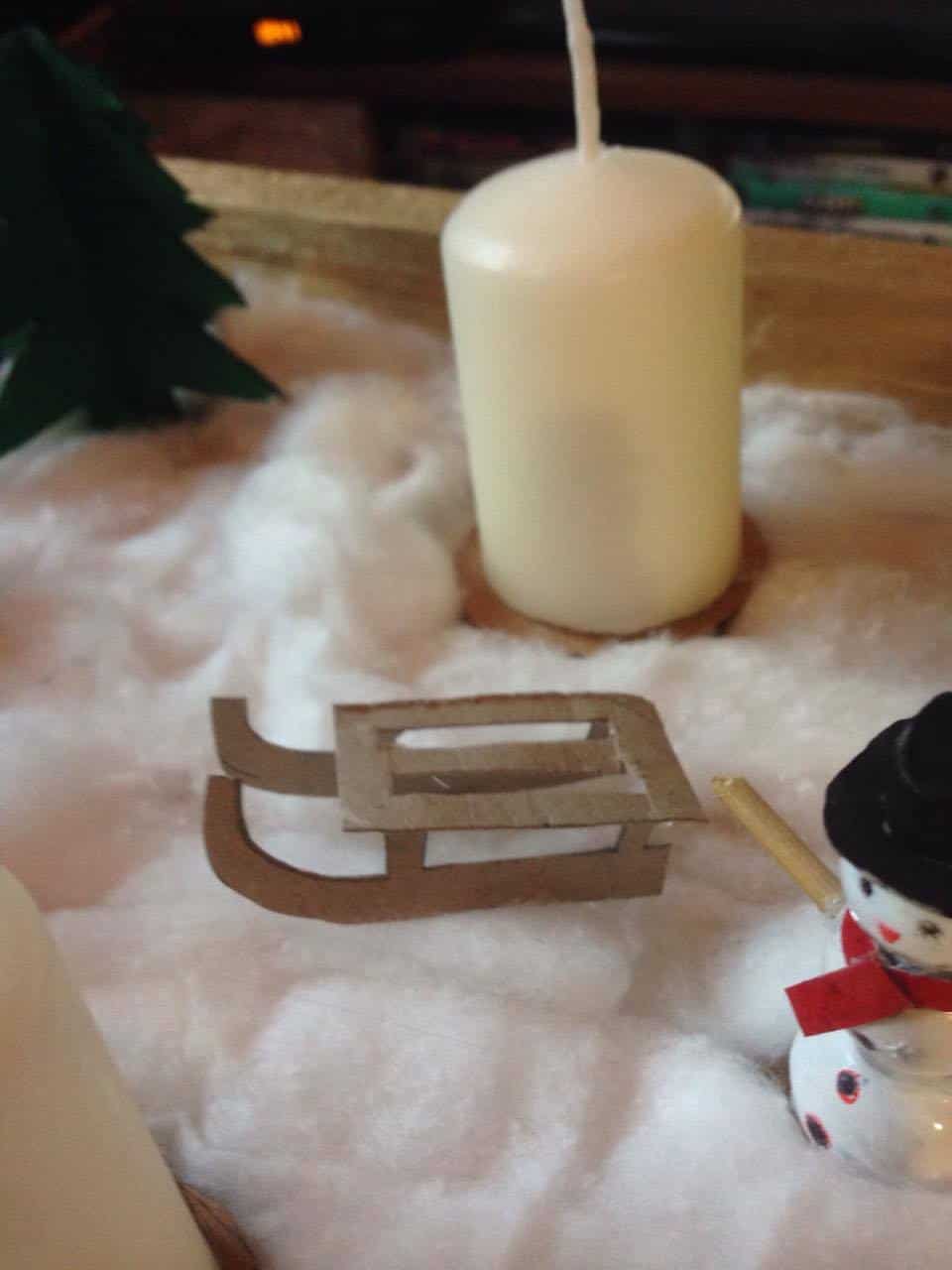 DIY Adventsgesteck aus Pappe
