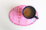 Schnittmuster: Ovalen Mug Rug nähen