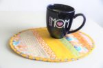 Schnittmuster: Ovalen Mug Rug nähen