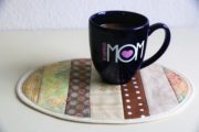 Schnittmuster: Ovalen Mug Rug nähen