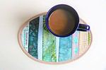Schnittmuster: Ovalen Mug Rug nähen