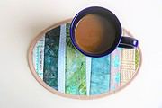 Schnittmuster: Ovalen Mug Rug nähen