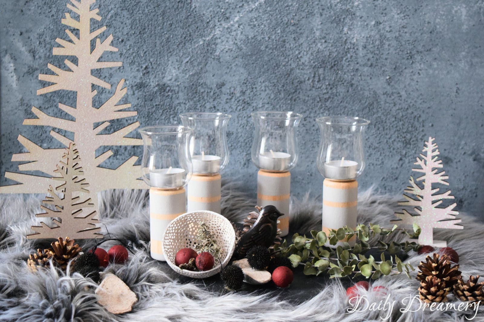 Adventskranz mit Naturmaterialien – Klassiker neu interpretiert