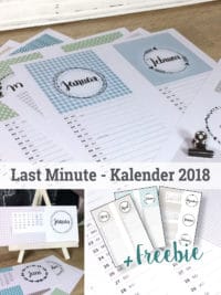 Last Minute – Kalender 2018
