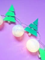 Lichterkette mit Tannenbäumen selber machen